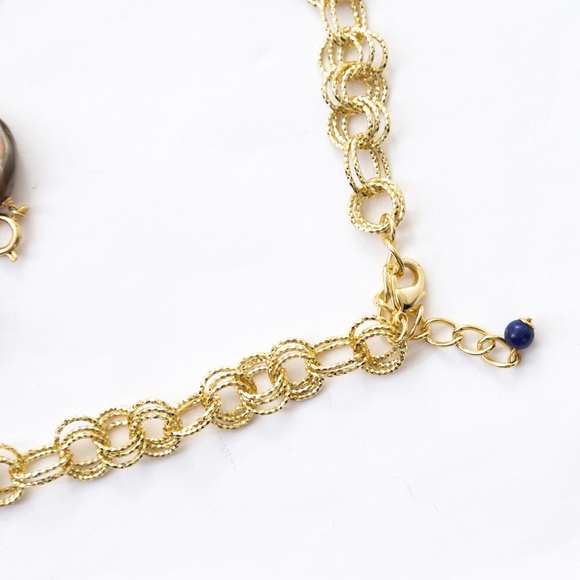 18K gold over bronze necklace with interchangeable charms by Moda Di Petrie - Picture 12 of 16